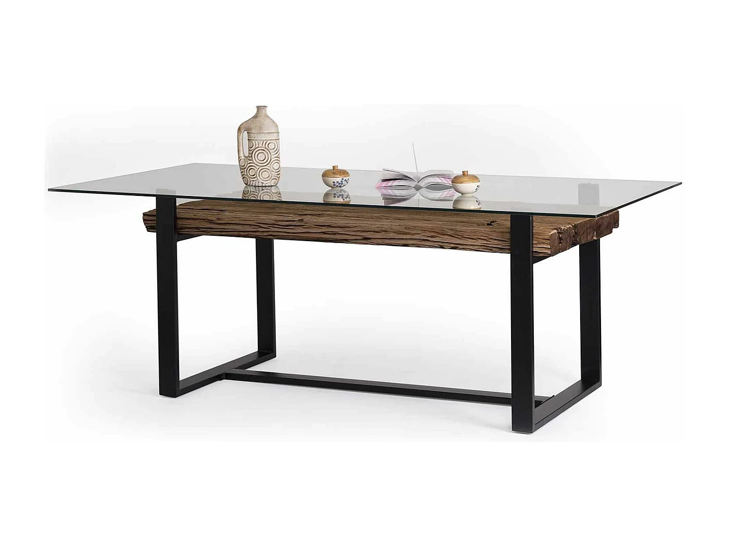 Table bois recyclé 200 cm | Bois recyclé Sufa