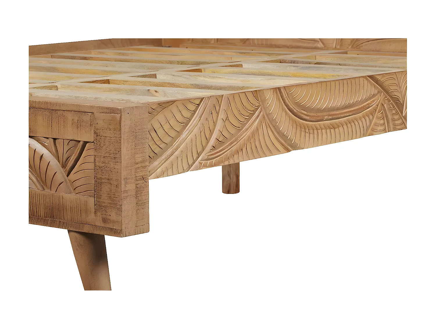 Lit sculpté 160 cm | Manguier Floria