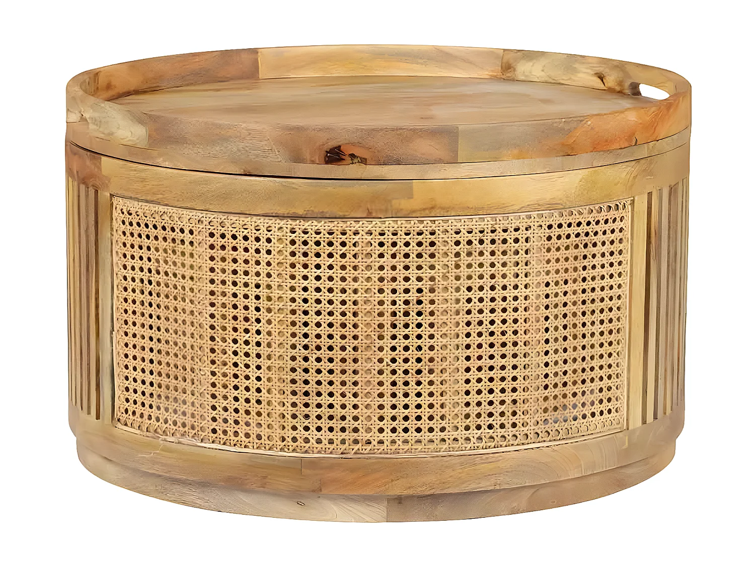 Set de 2 tables basses manguier et cannage | Offre M&M