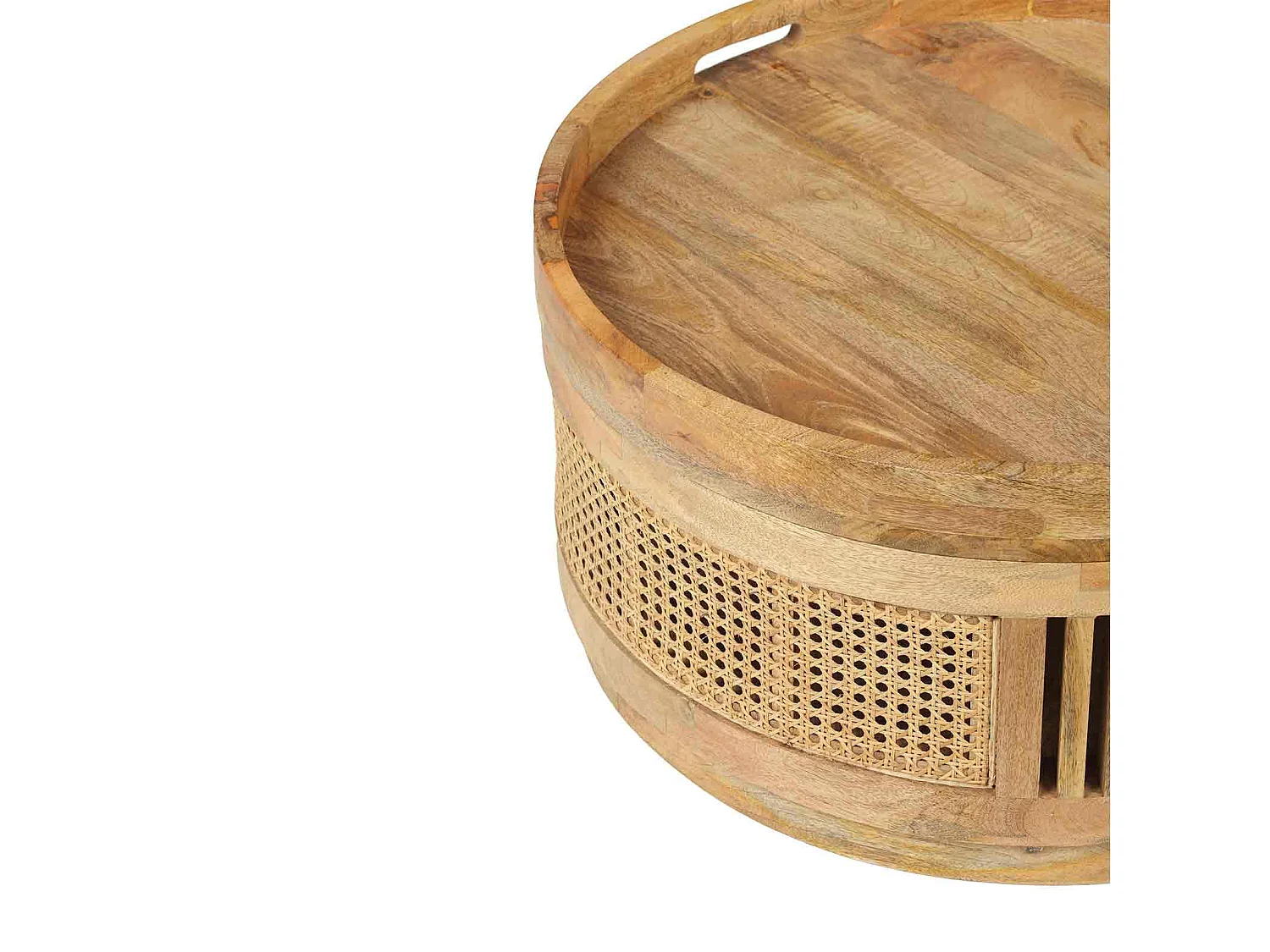 Set de 2 tables basses manguier et cannage | Offre M&M