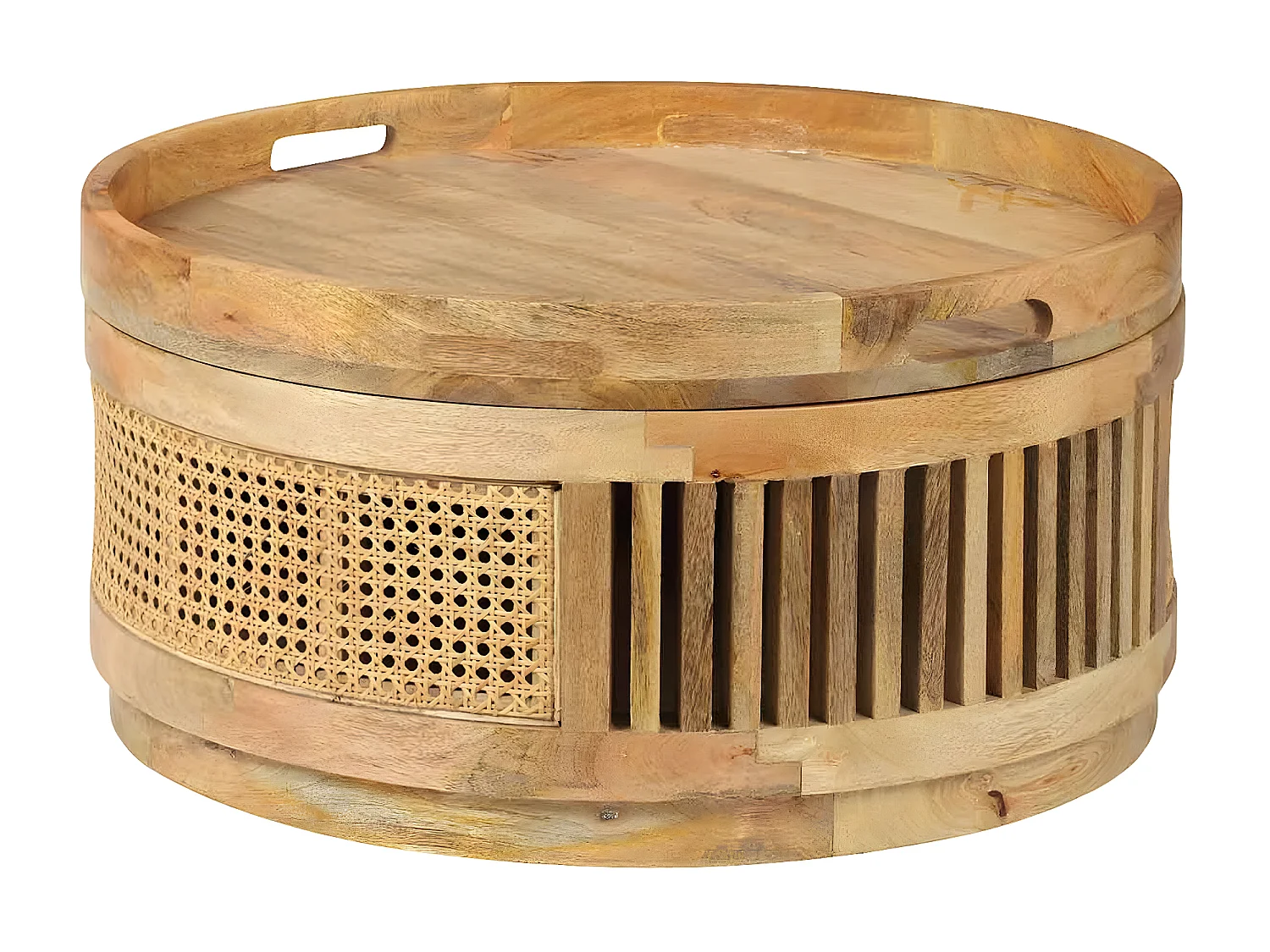 Set de 2 tables basses manguier et cannage | Offre M&M