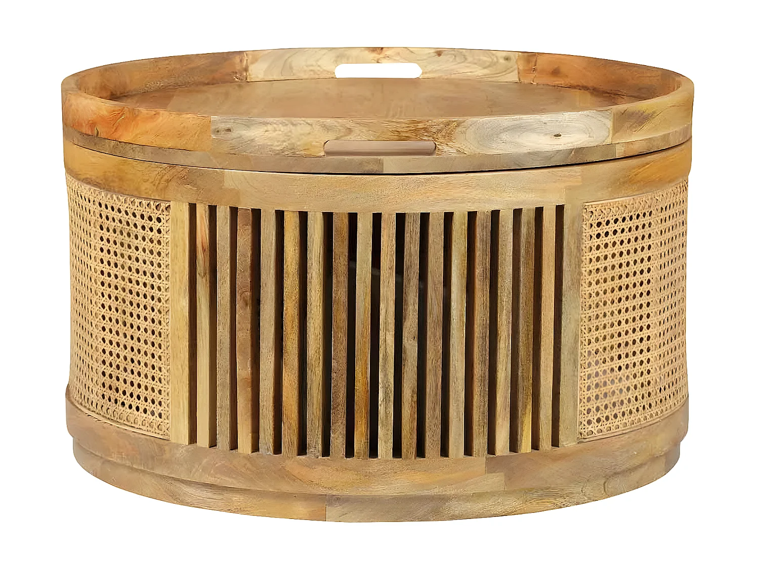 Set de 2 tables basses manguier et cannage | Offre M&M