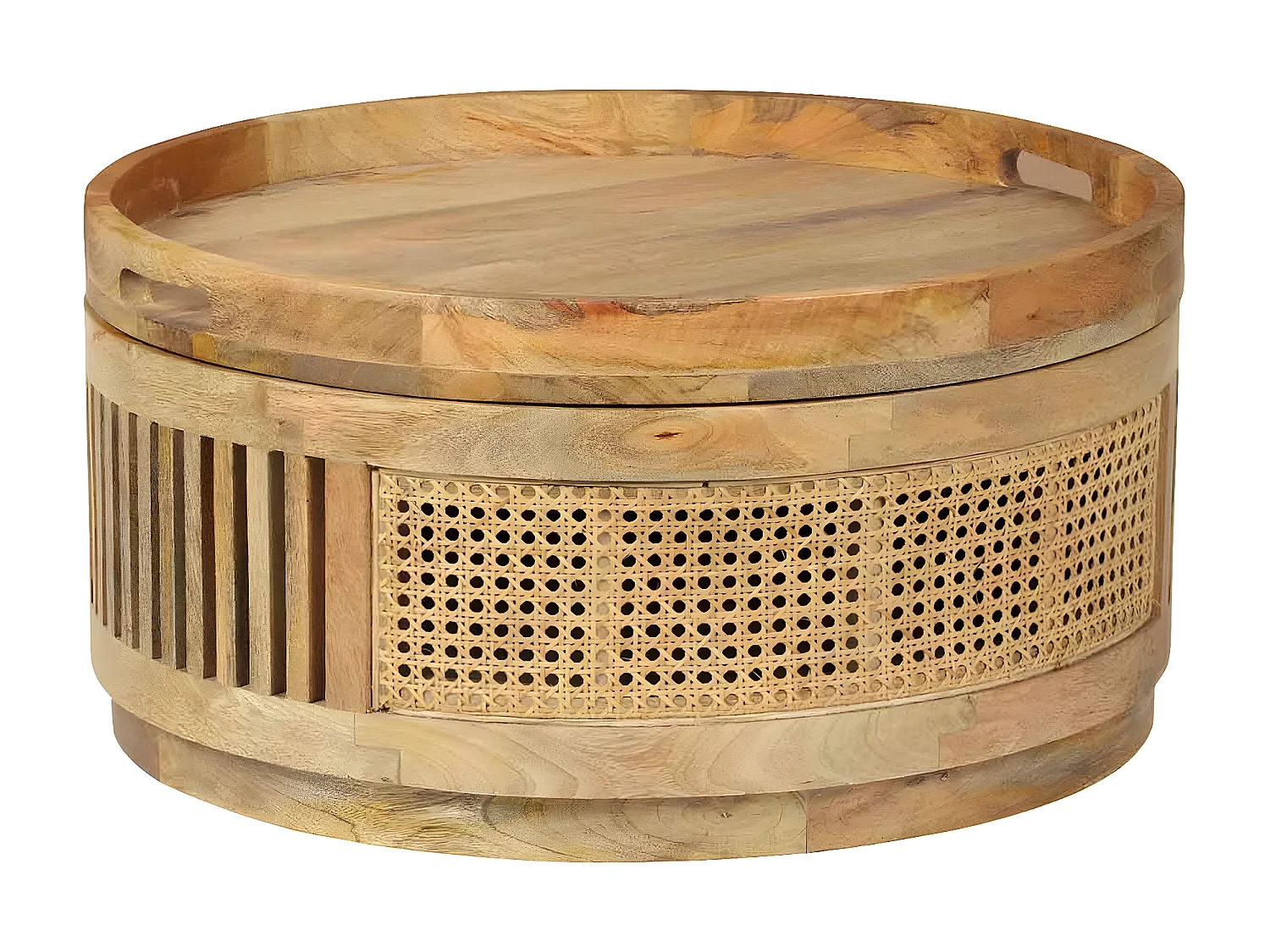 Set de 2 tables basses manguier et cannage | Offre M&M