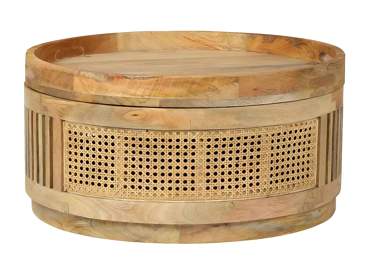 Set de 2 tables basses manguier et cannage | Offre M&M