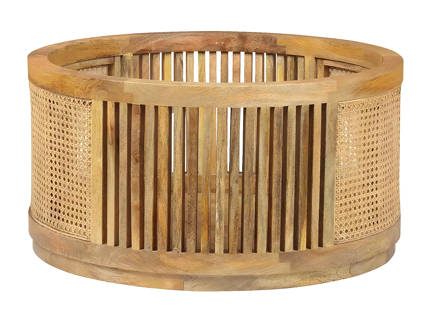 Set de 2 tables basses manguier et cannage | Offre M&M