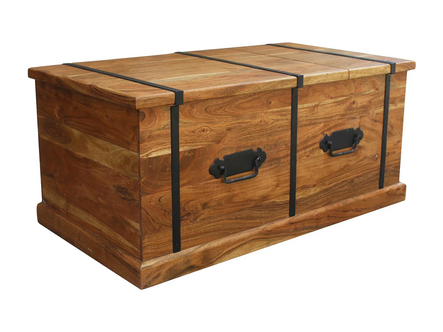 Table basse coffre rectangulaire en acacia massif