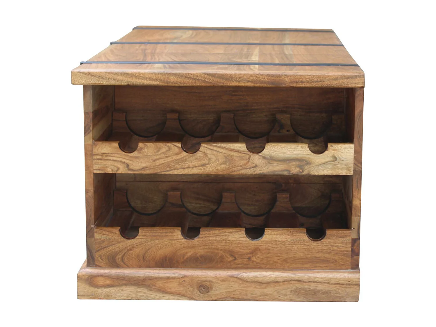 Table basse coffre rectangulaire en acacia massif