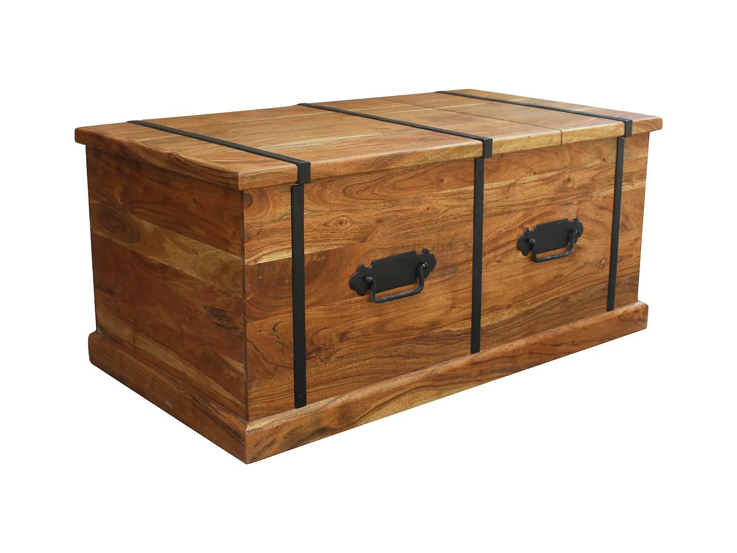 Table basse coffre rectangulaire en acacia massif