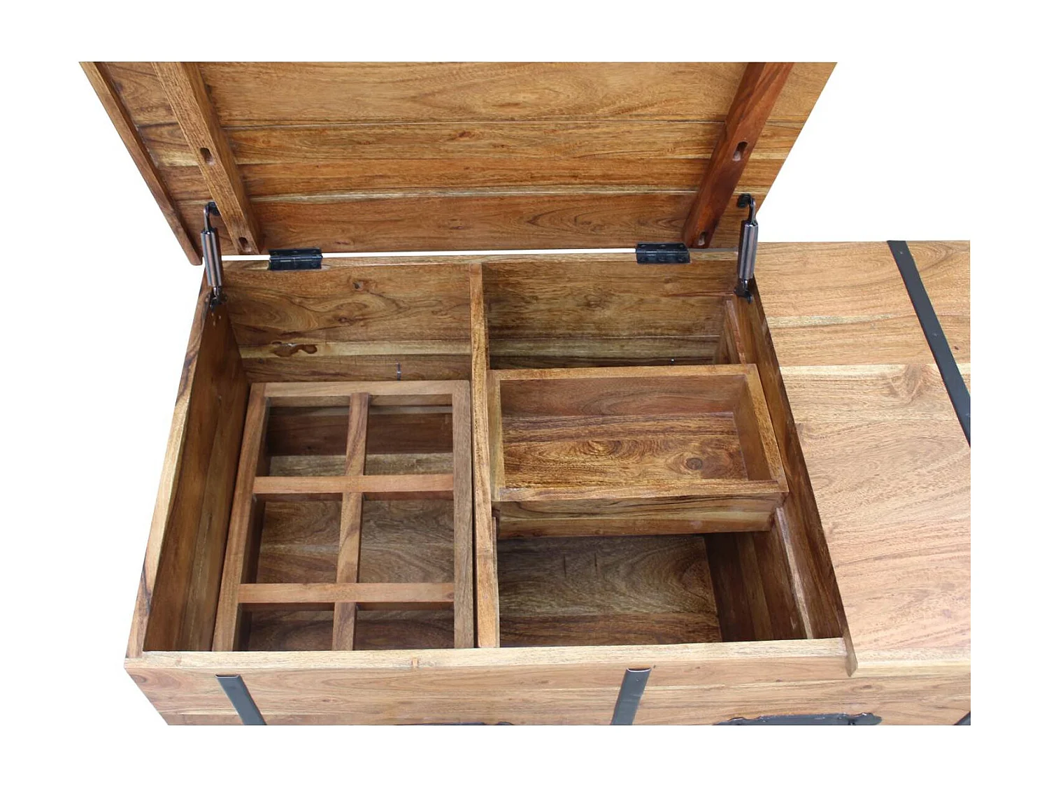 Table basse coffre rectangulaire en acacia massif