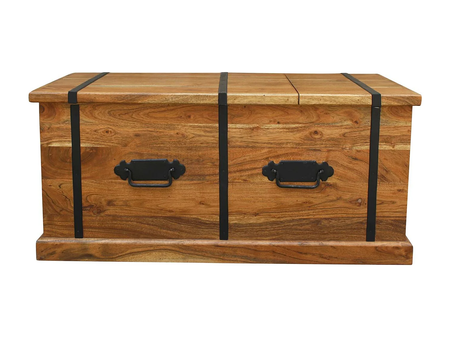 Table basse coffre rectangulaire en acacia massif