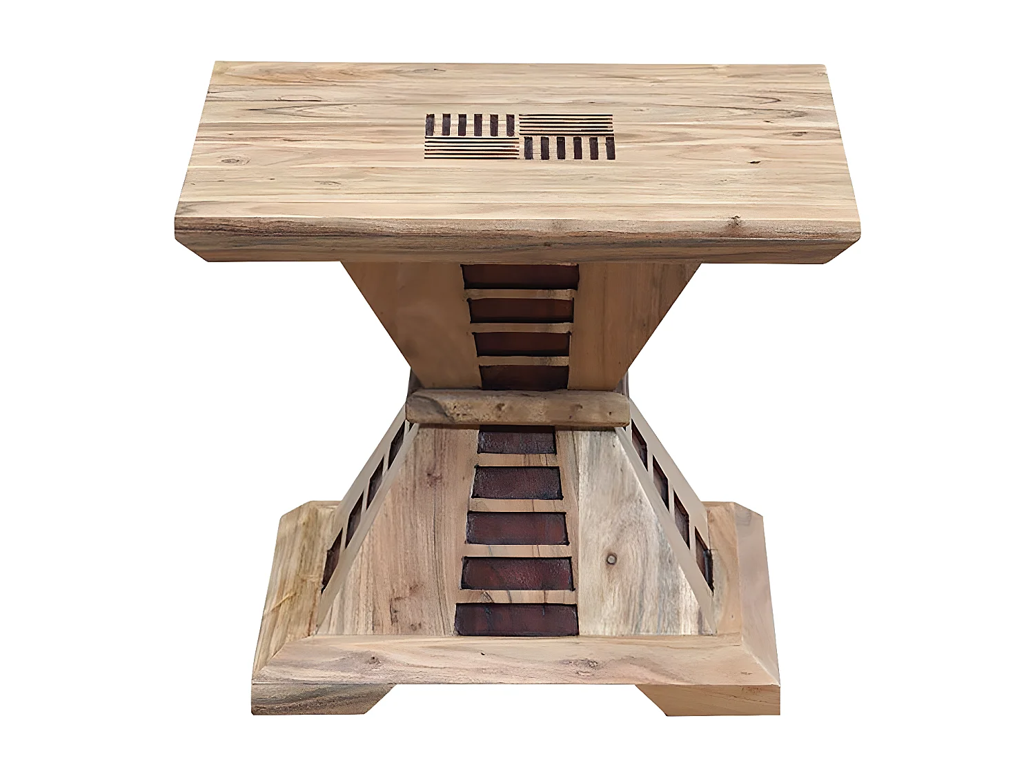 Bout de canapé bois bicolore | Acacia Luxor