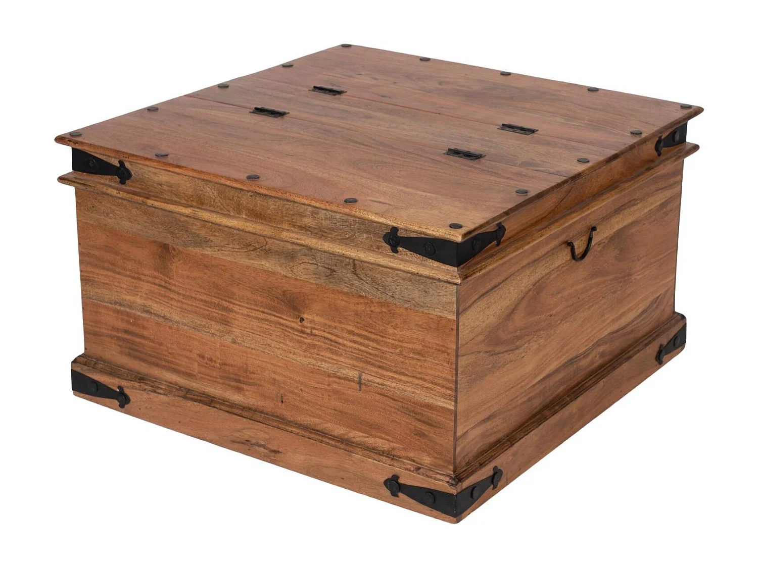 Table basse coffre carrée en acacia massif