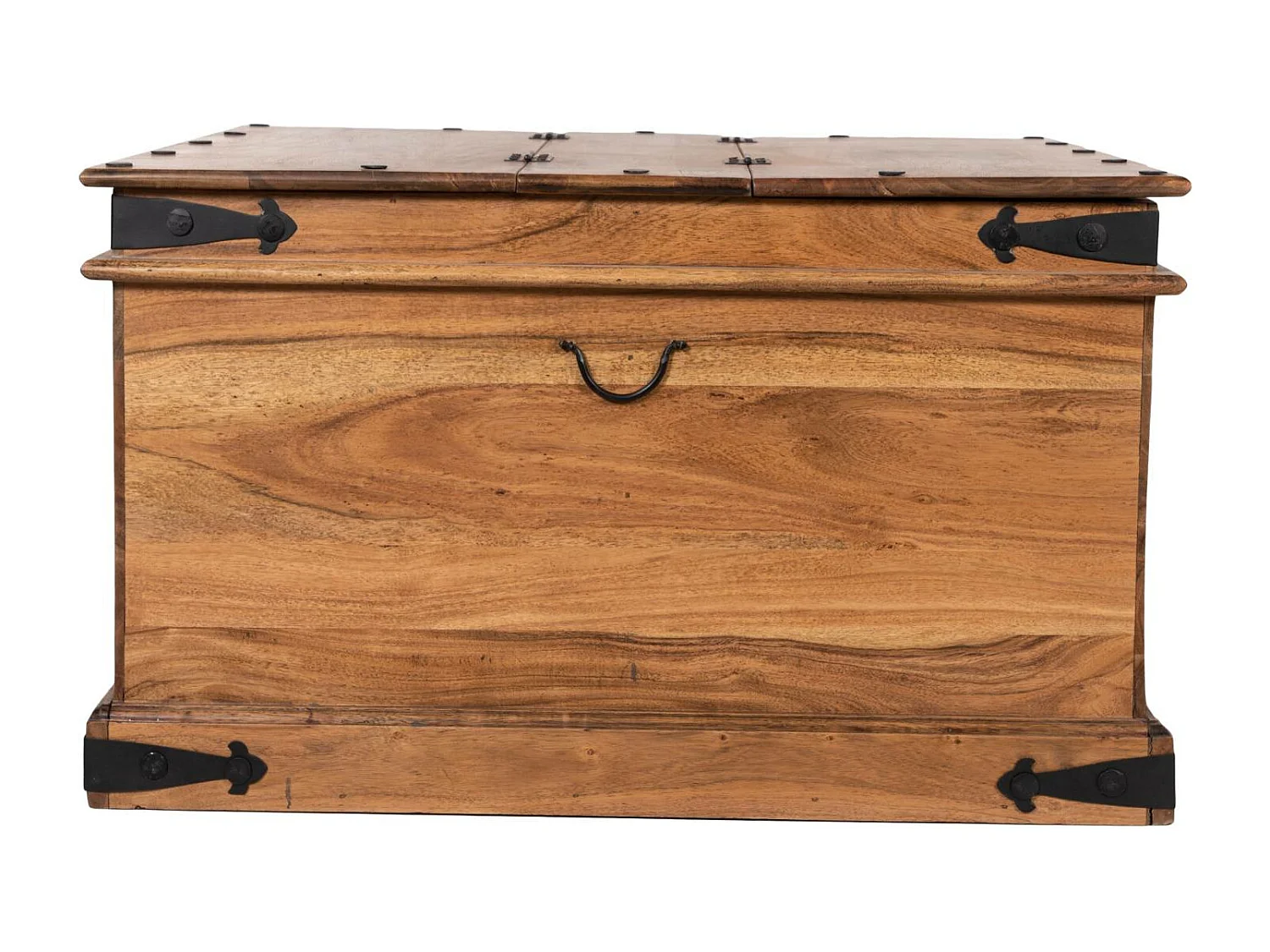 Table basse coffre carrée en acacia massif