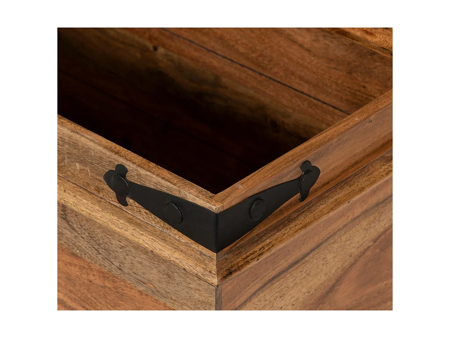 Table basse coffre carrée en acacia massif