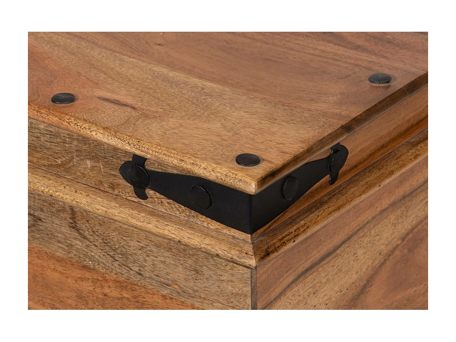 Table basse coffre carrée en acacia massif