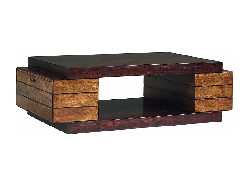 Table basse rectangulaire bois bicolore | Manguier Herods