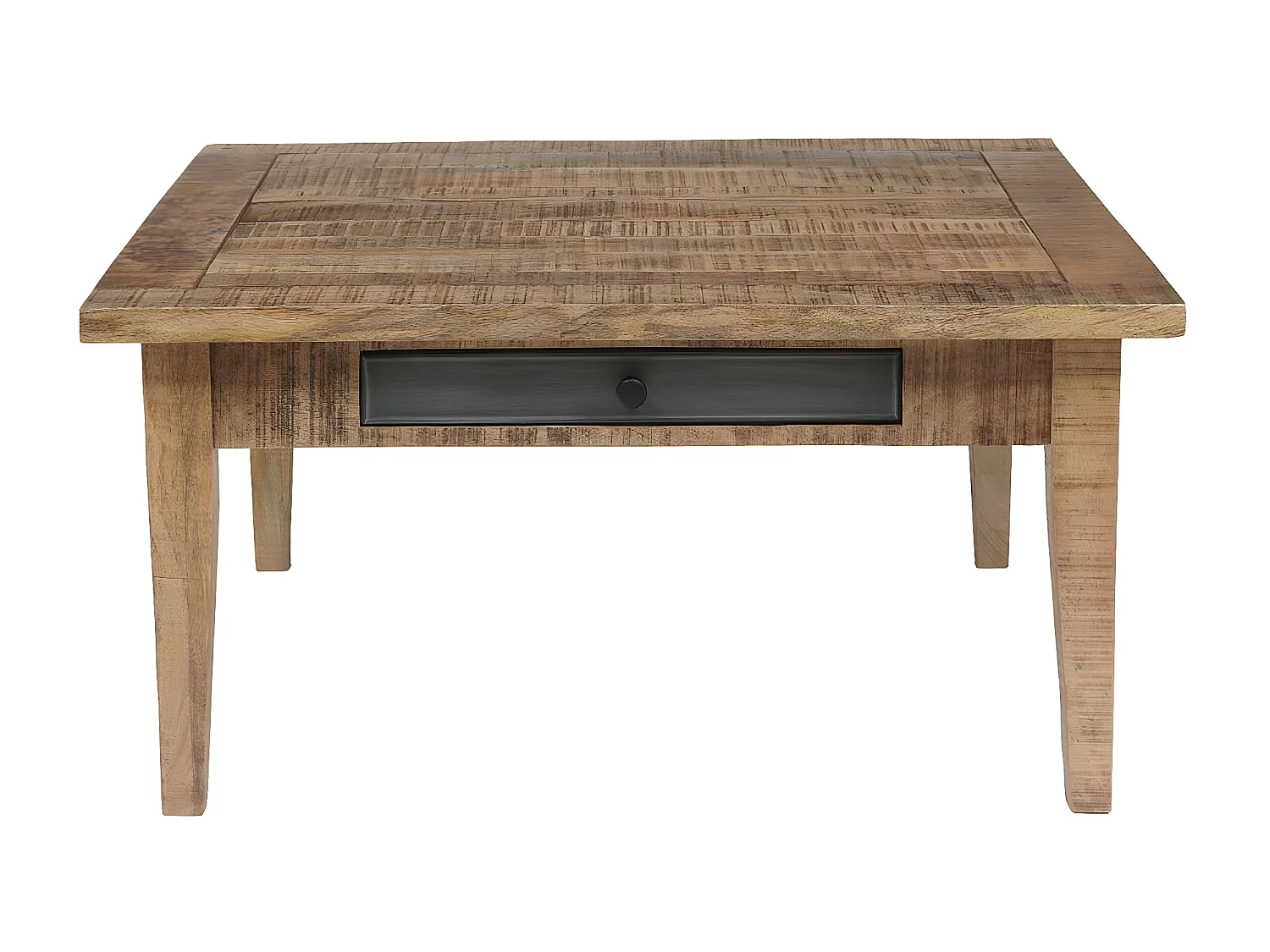 Table basse carrée 2 tiroirs | Manguier Farm II