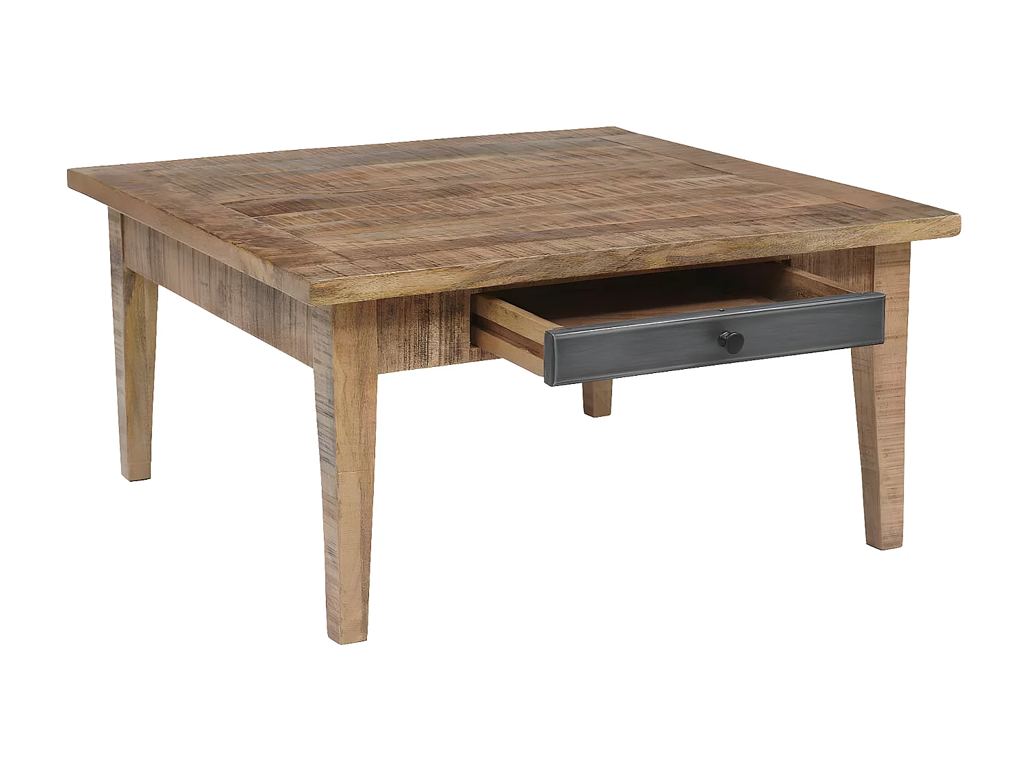 Table basse carrée 2 tiroirs | Manguier Farm II