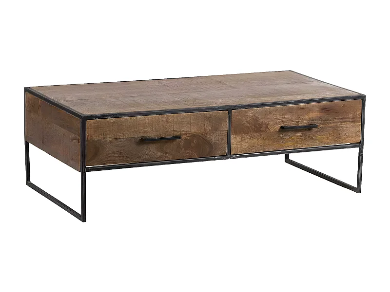 Table basse 2 tiroirs | Manguier Stockholm