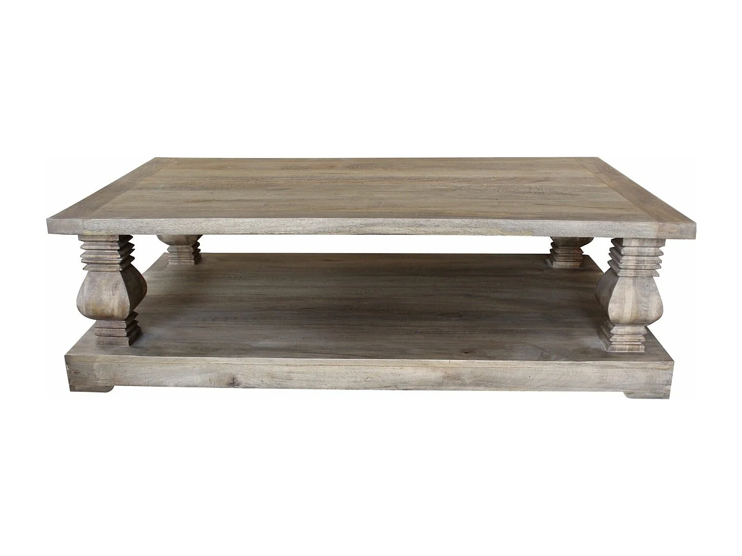 Table basse rectangulaire double plateau | Manguier Empereur