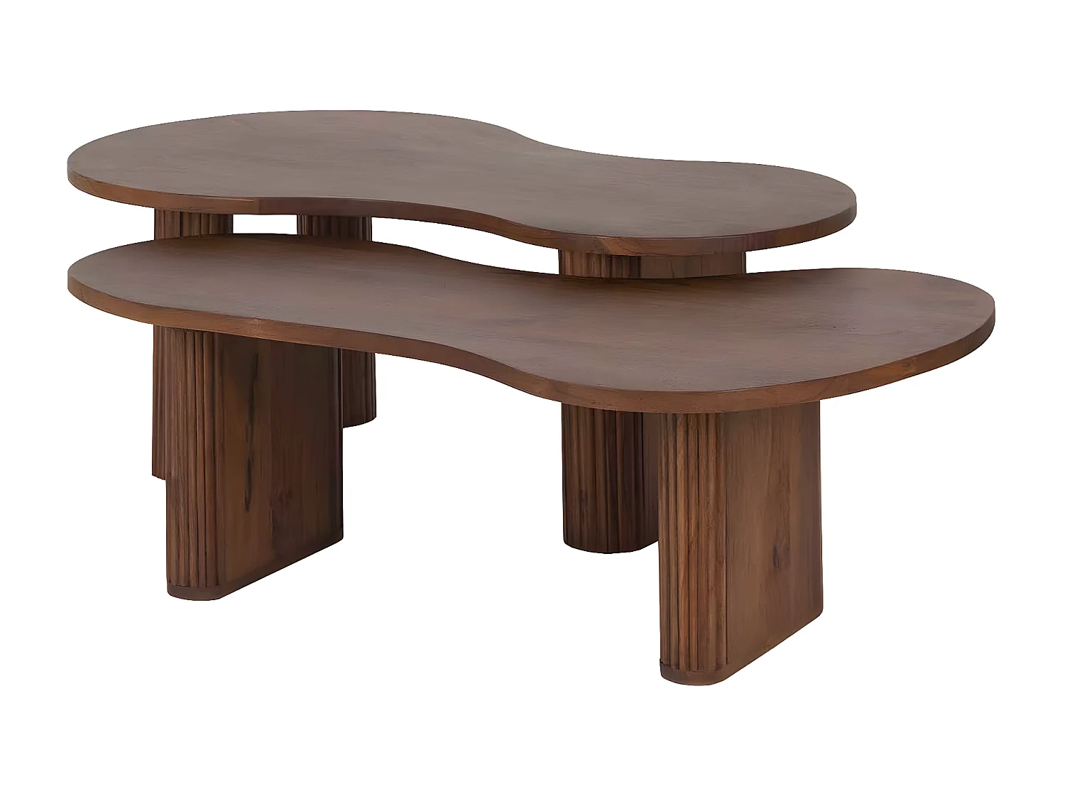 Set de 2 tables basses ovales | Acacia Arad