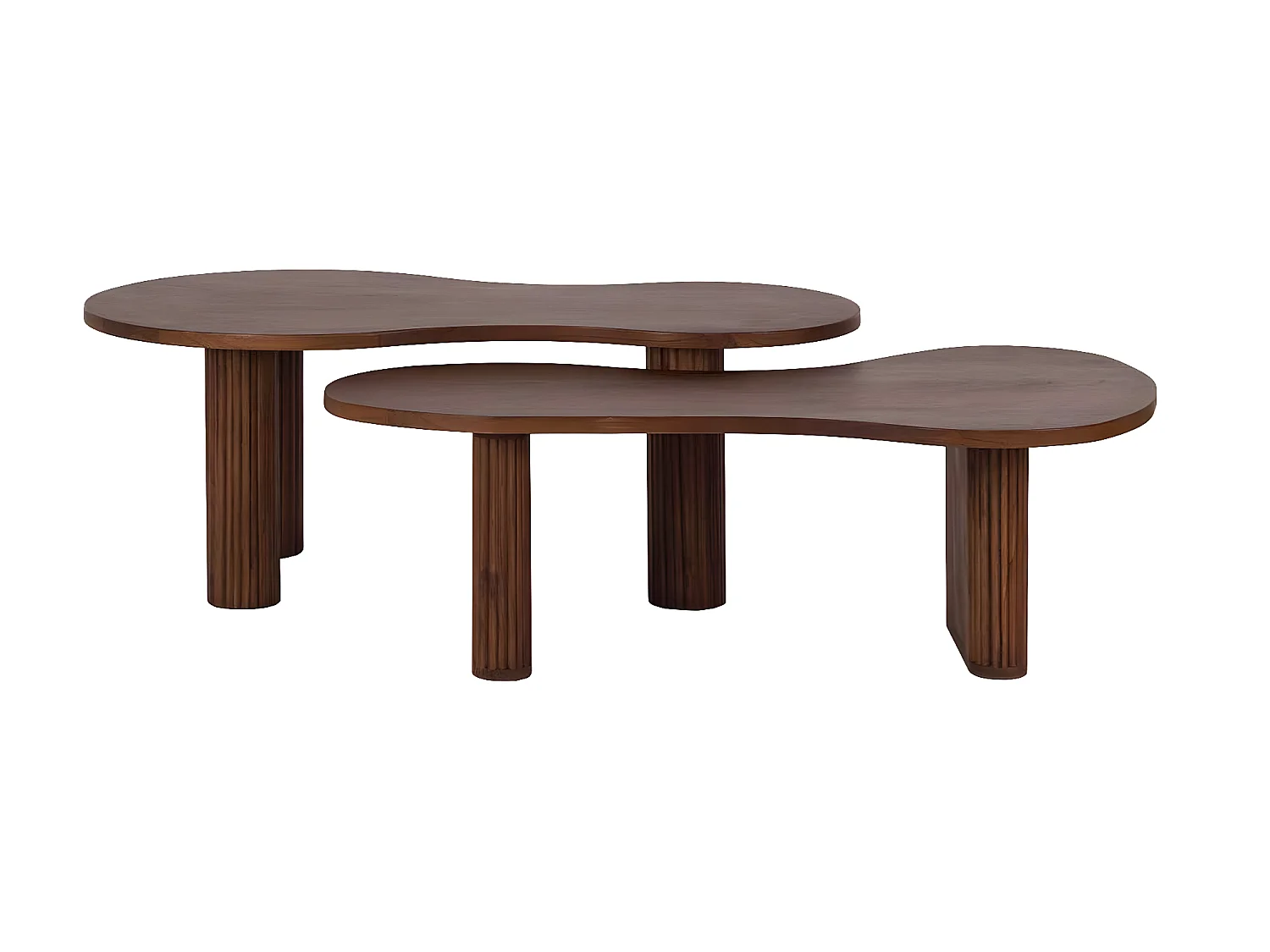 Set de 2 tables basses ovales | Acacia Arad