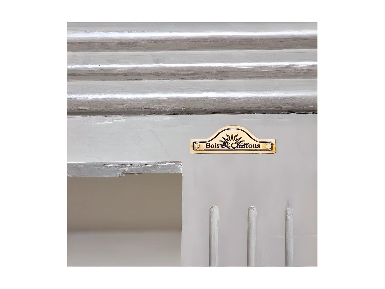 Bibliothèque 2 portes en acacia massif et plaquage