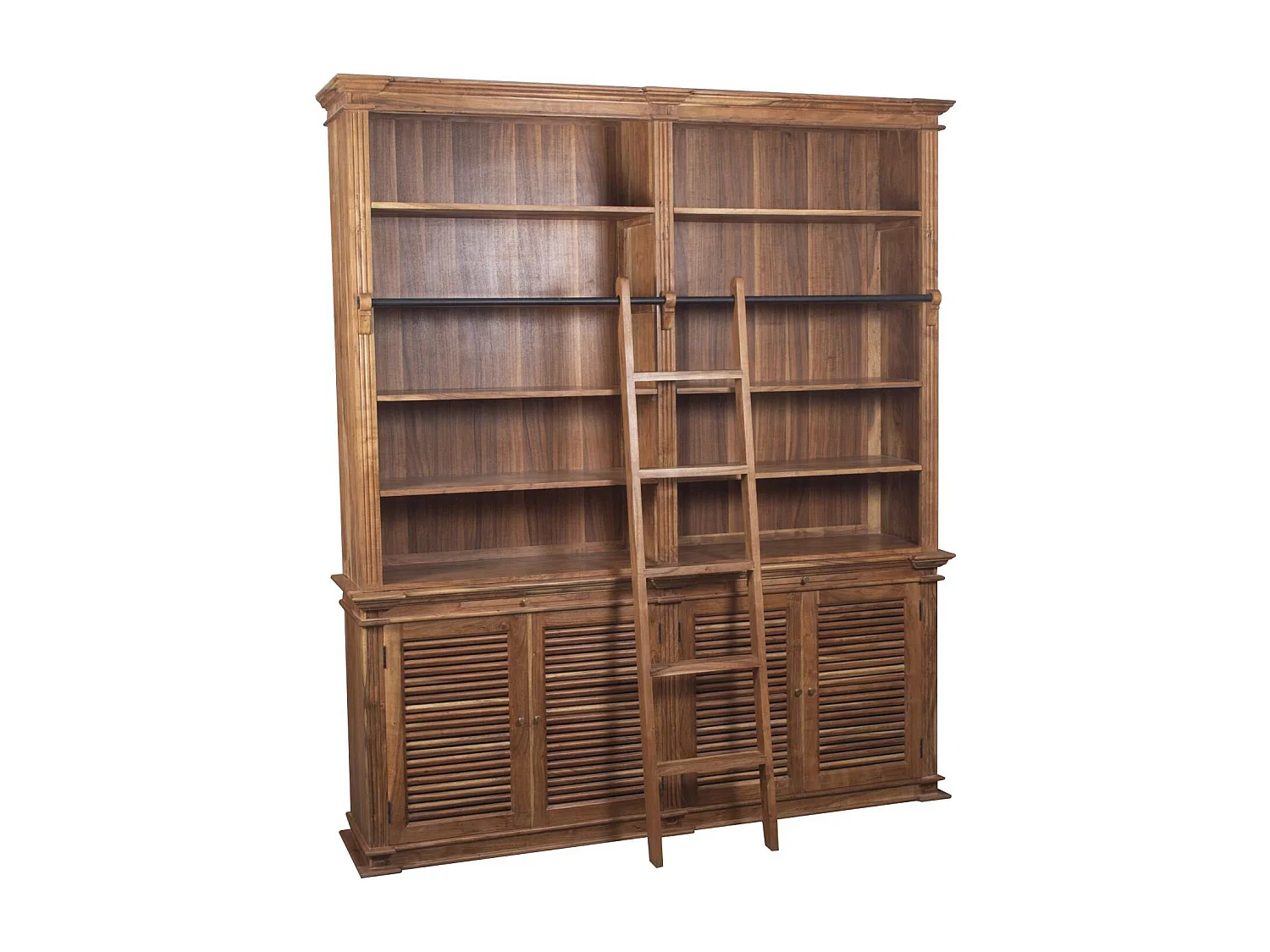 Bibliothèque échelle GM en acacia massif