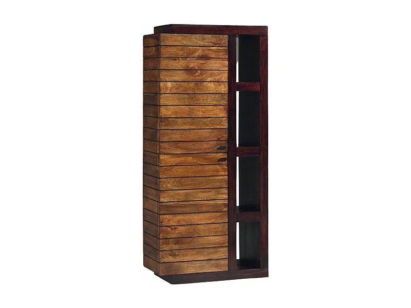 Colonne bibliothèque bois bicolore - Charnière gauche | Manguier Herods