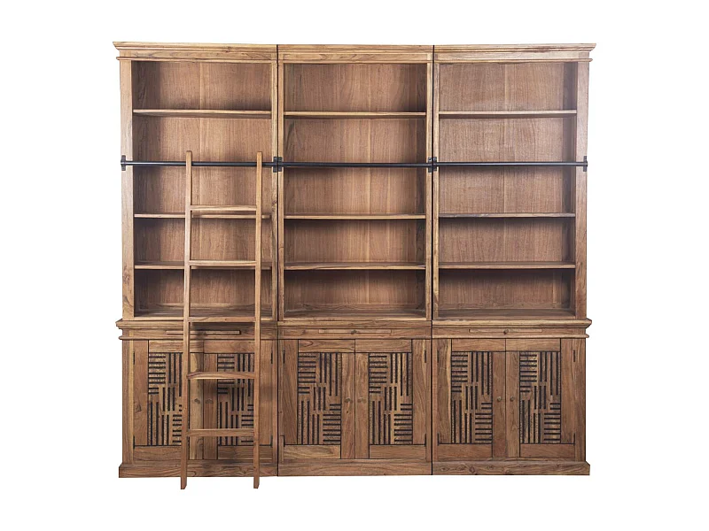 Bibliothèque échelle H235 en acacia massif