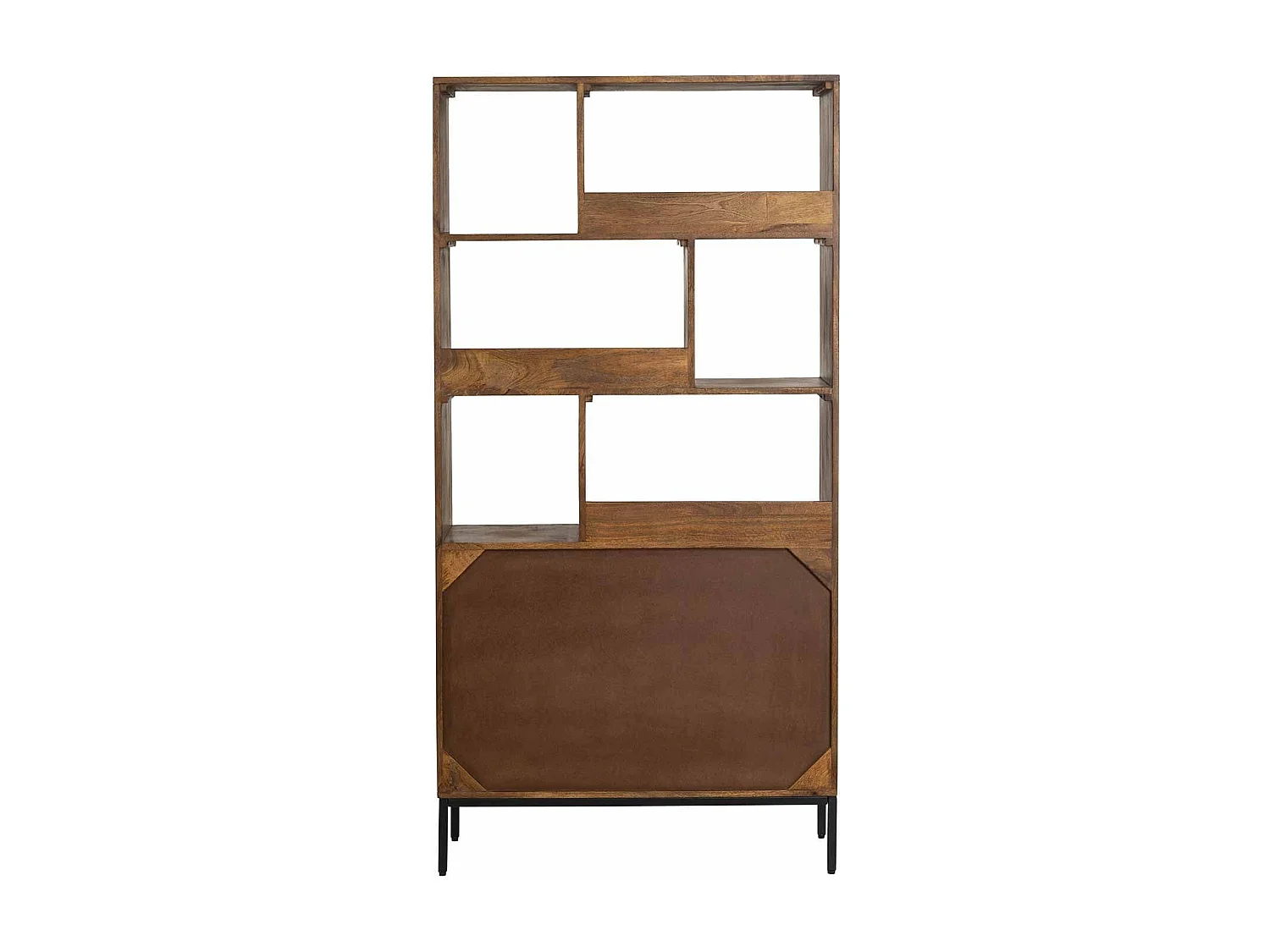 Bibliothèque 2 portes 6 niches | Manguier Kama