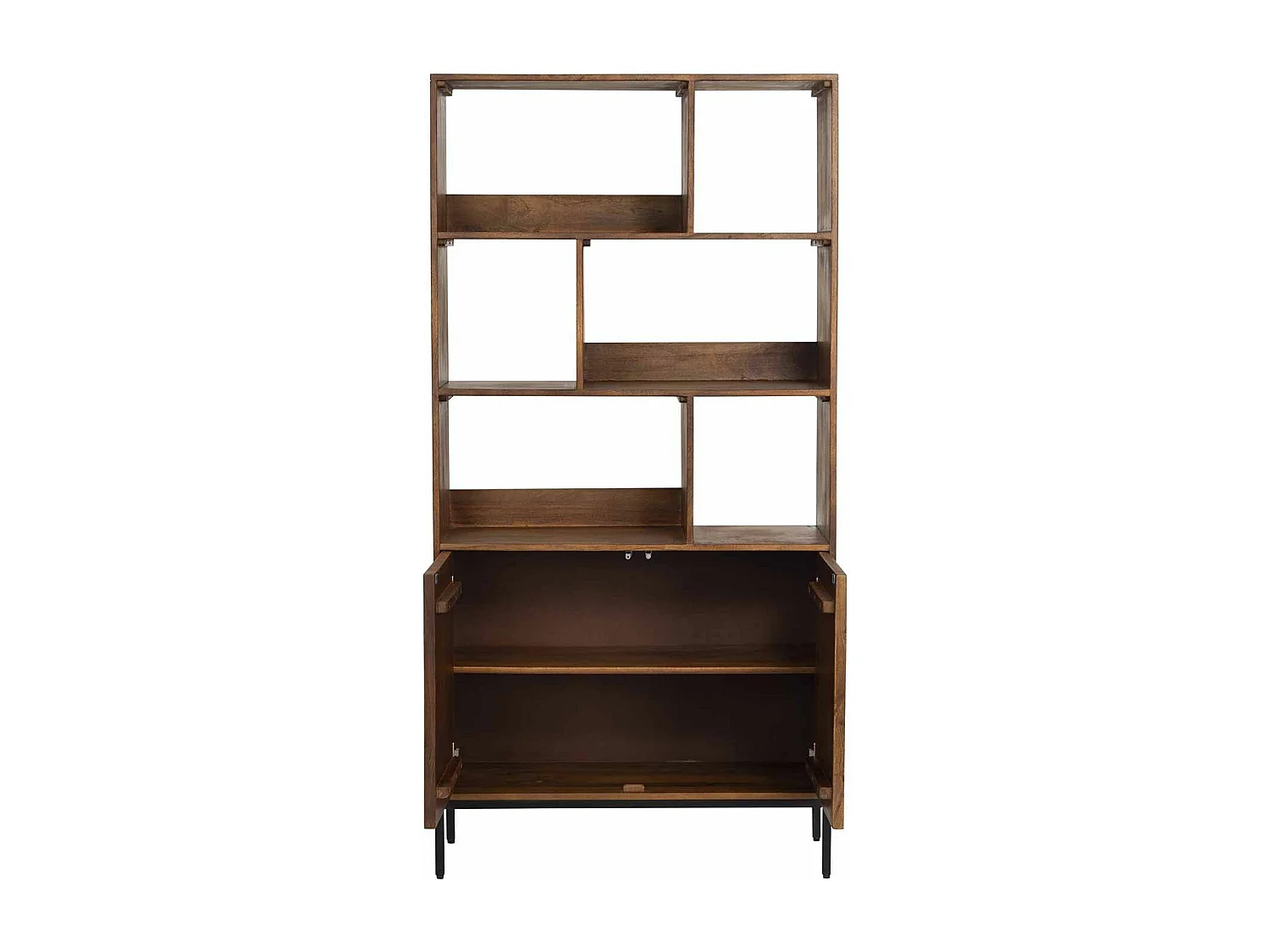 Bibliothèque 2 portes 6 niches | Manguier Kama