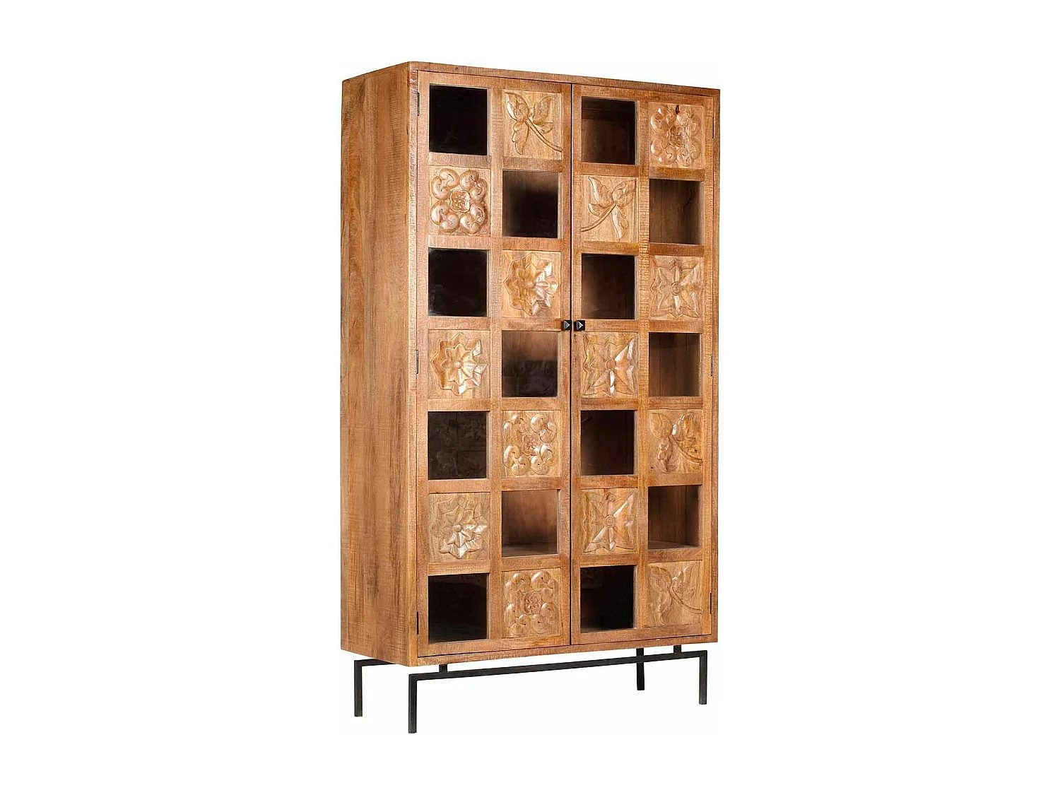 Bibliothèque sculptée 2 portes | Manguier Sculture