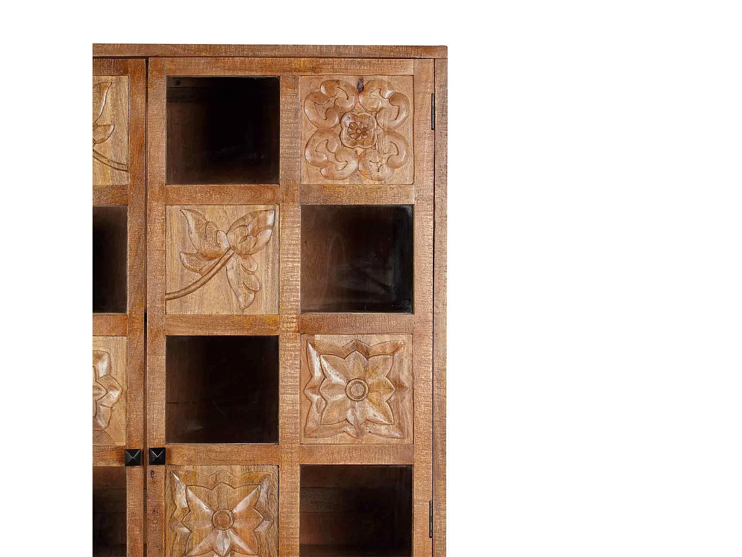 Bibliothèque sculptée 2 portes | Manguier Sculture