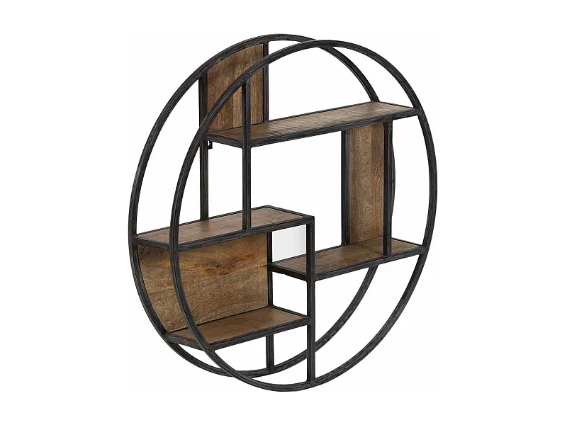 Etagere bois metal ronde | Manguier Stockholm