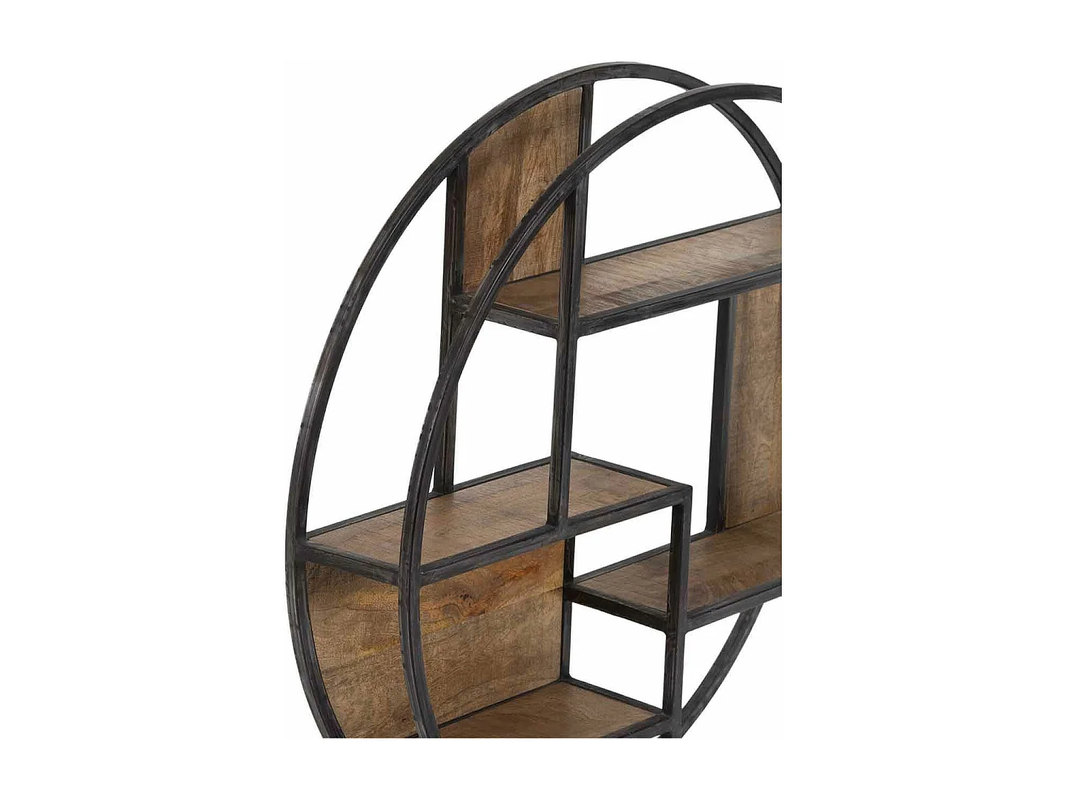 Etagere bois metal ronde | Manguier Stockholm