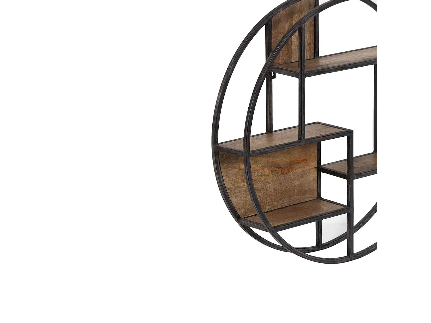 Etagere bois metal ronde | Manguier Stockholm