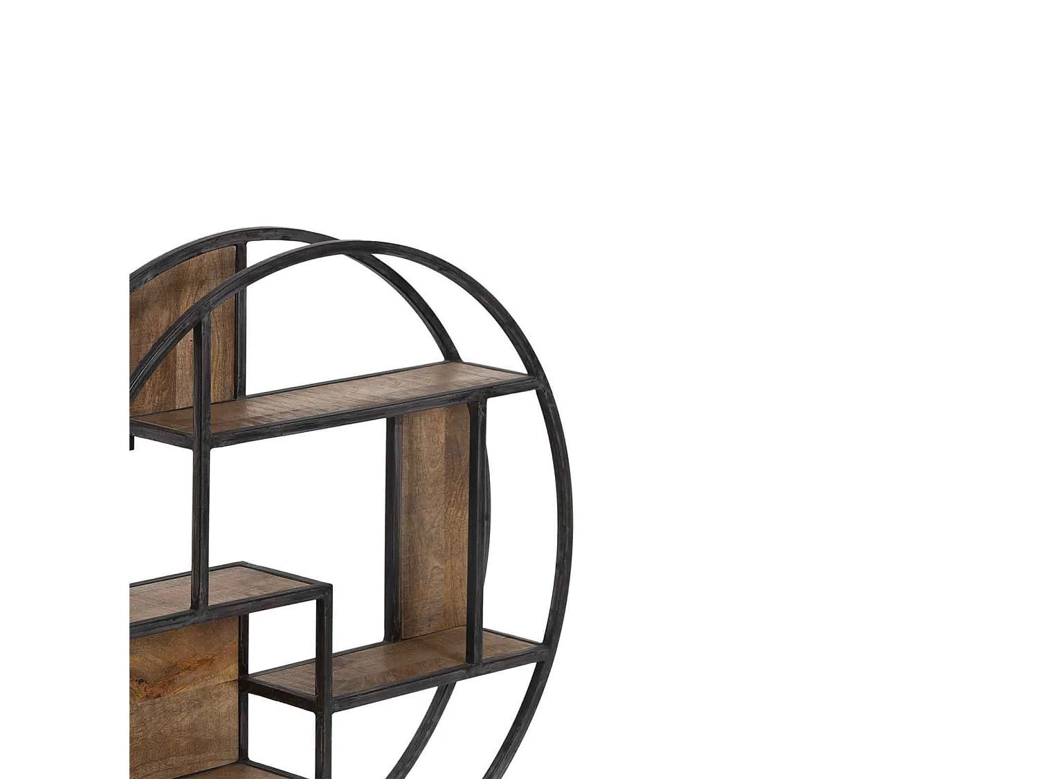 Etagere bois metal ronde | Manguier Stockholm