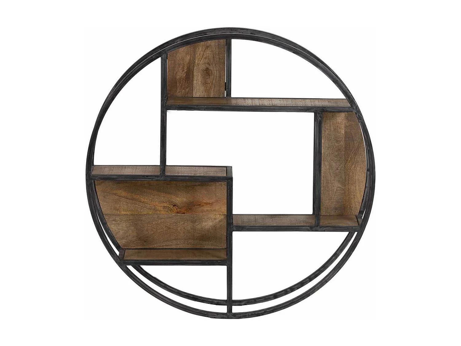 Etagere bois metal ronde | Manguier Stockholm