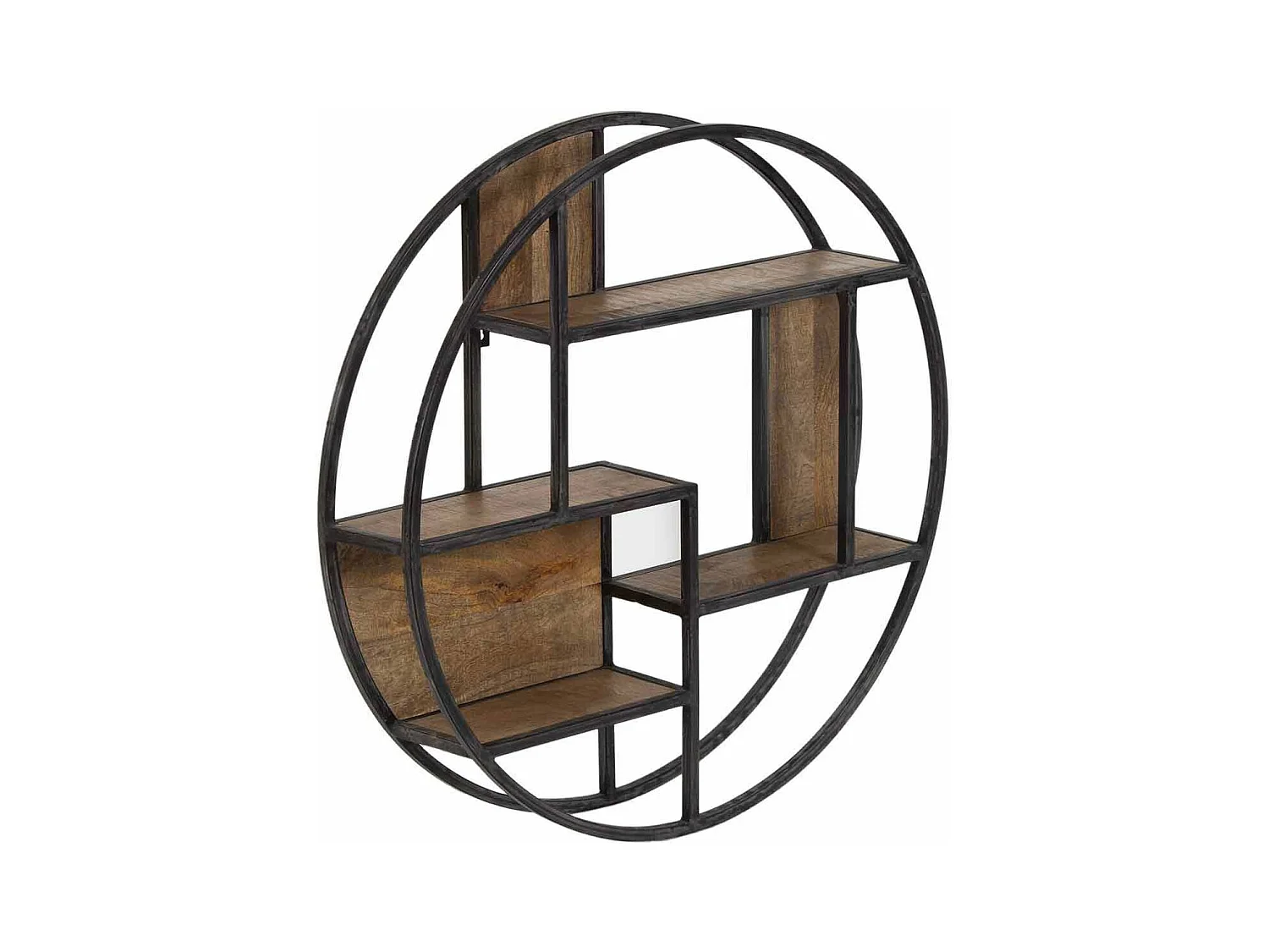 Etagere bois metal ronde | Manguier Stockholm
