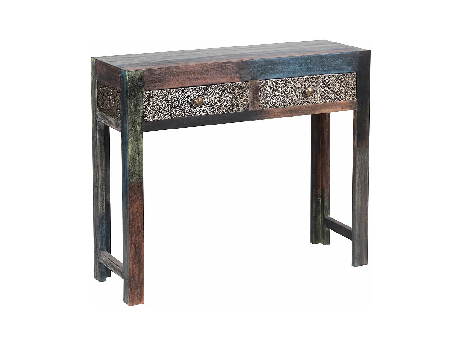 Console sculptée multicolore | Manguier Pushkar