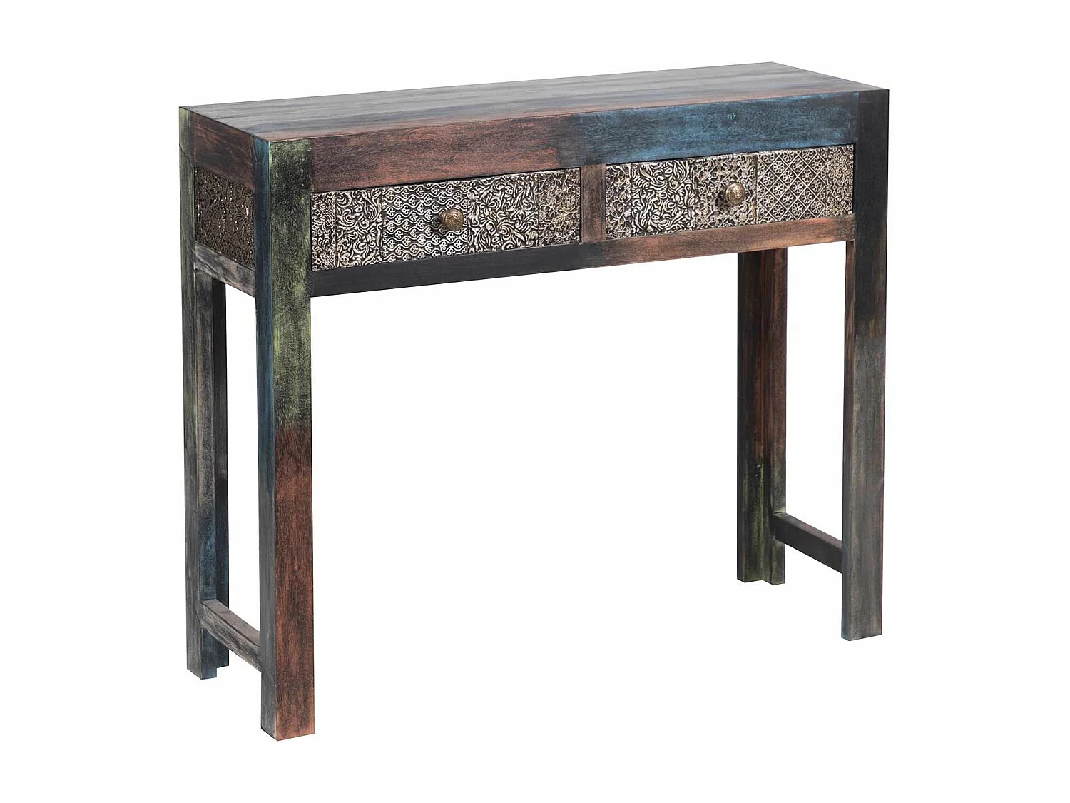 Console sculptée multicolore | Manguier Pushkar