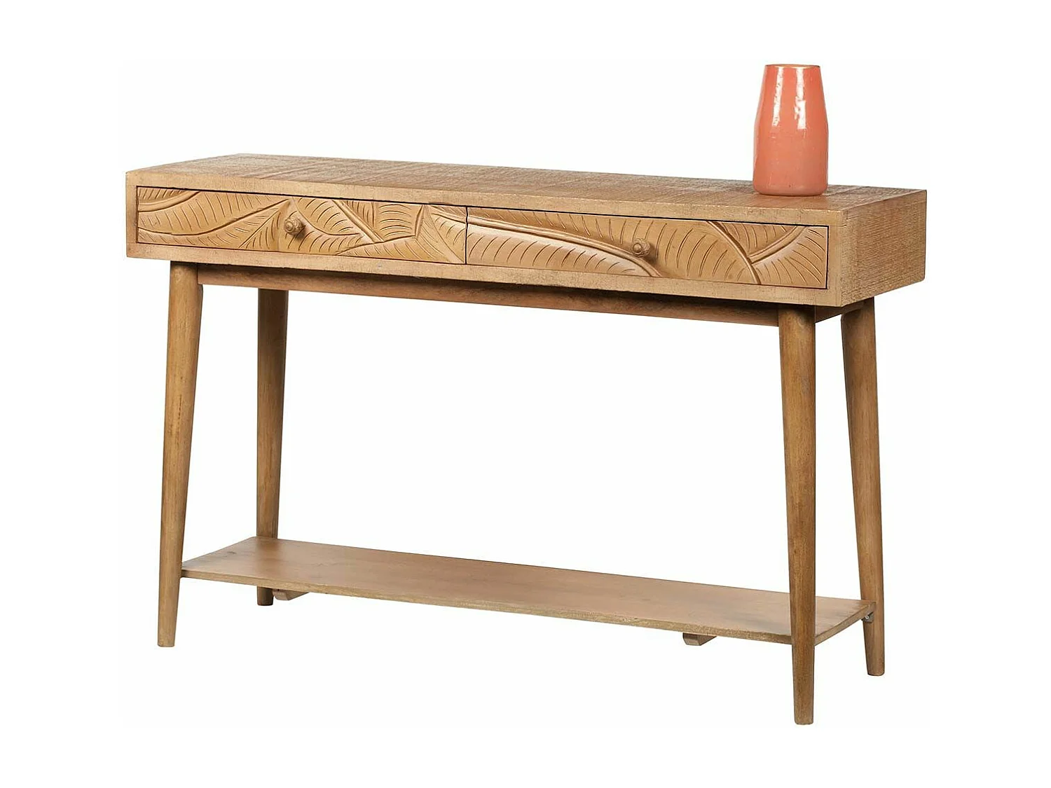 Console sculptée 2 tiroirs | Manguier Floria