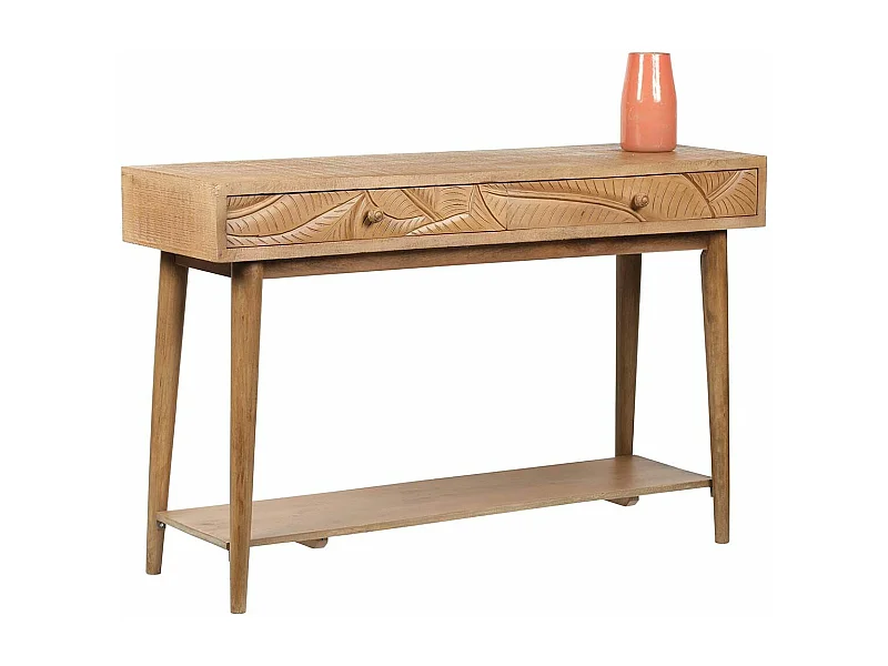 Console sculptée 2 tiroirs | Manguier Floria