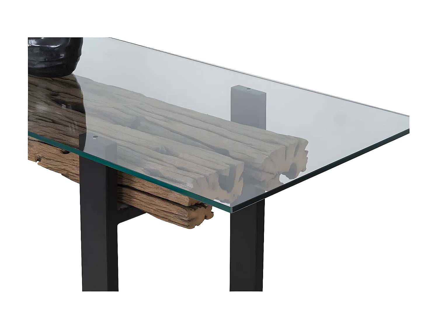 Console bois recyclé et métal | Bois recyclé Sufa