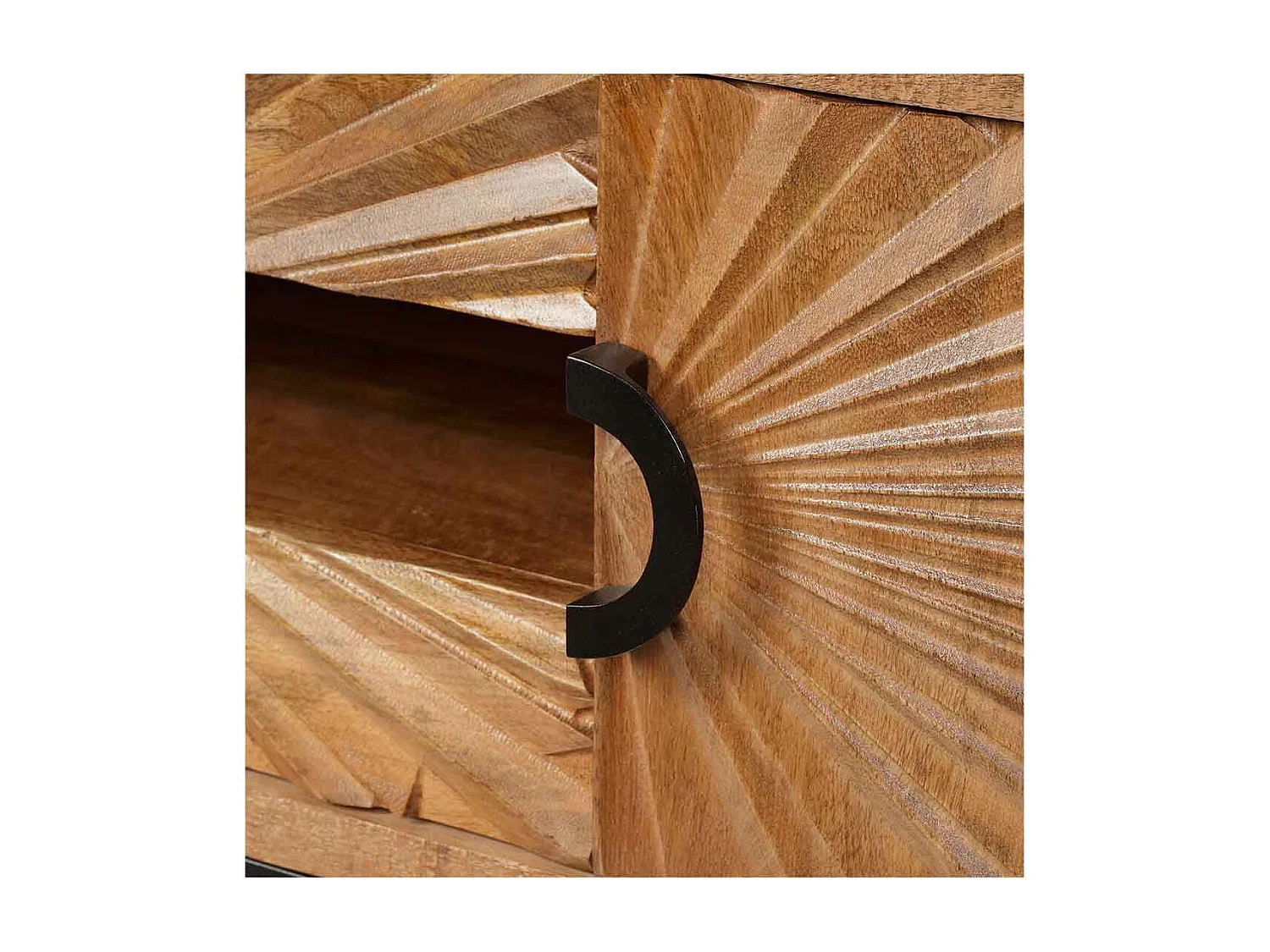 Meuble TV 2 portes 2 tiroirs | Manguier Solaris