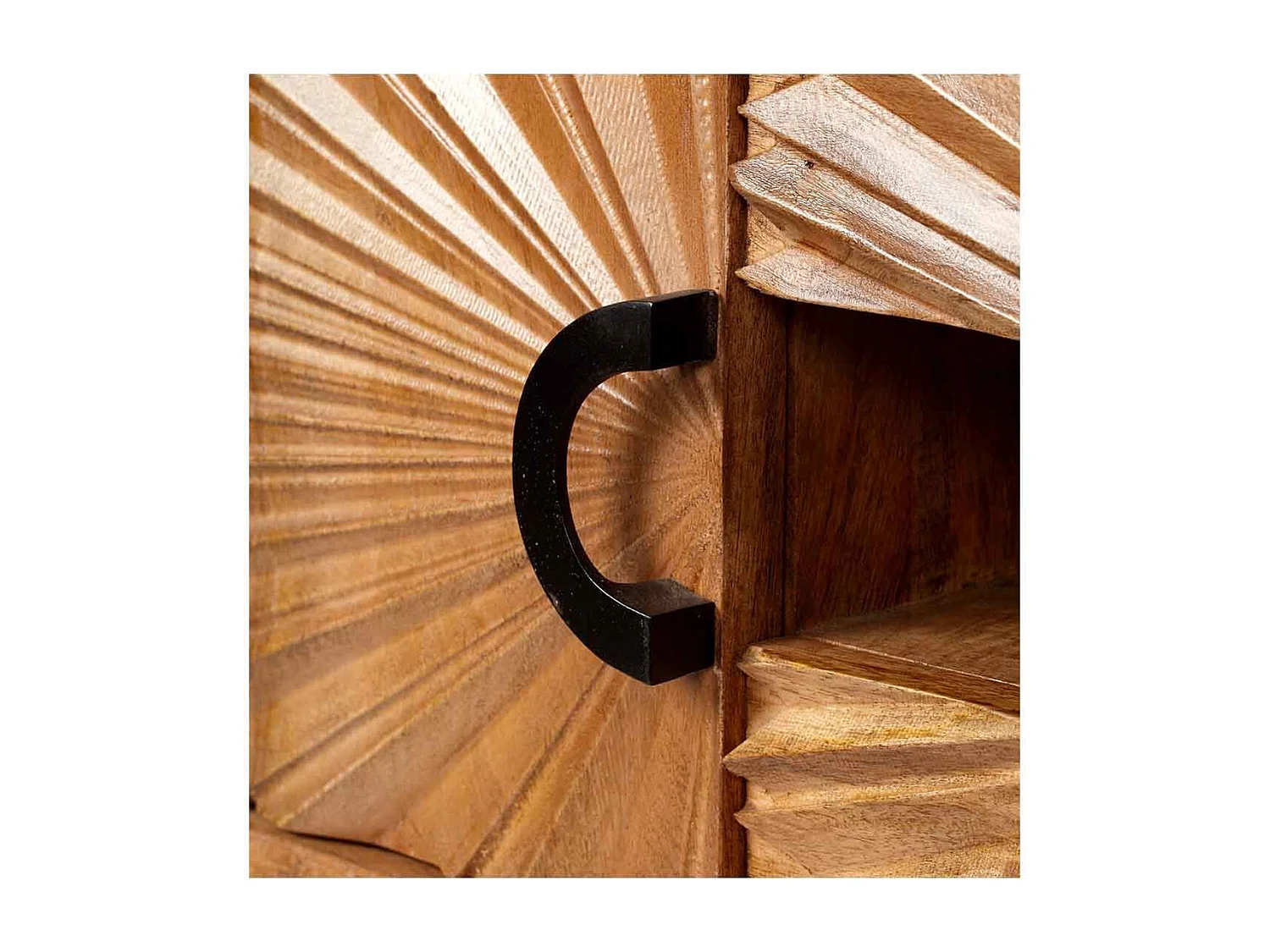 Meuble TV 2 portes 2 tiroirs | Manguier Solaris