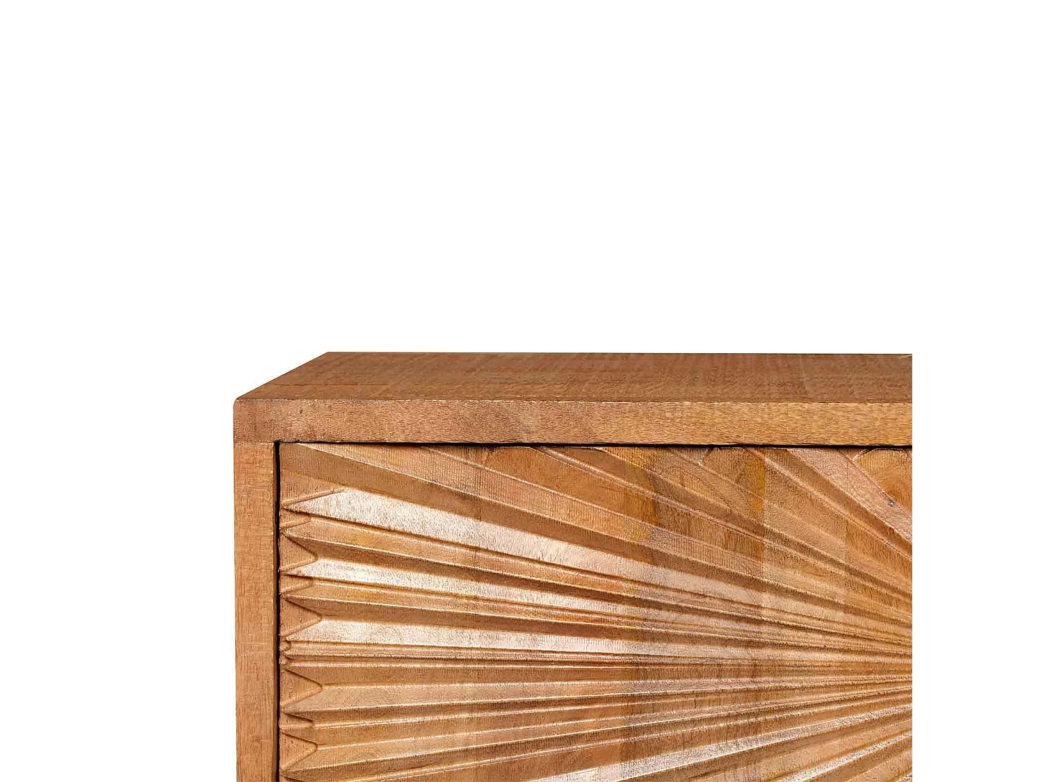 Meuble TV 2 portes 2 tiroirs | Manguier Solaris