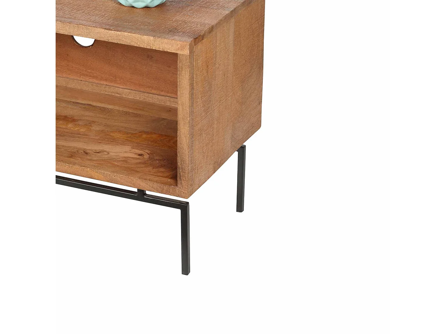 Meuble TV asymétrique 1 porte | Manguier Sculture