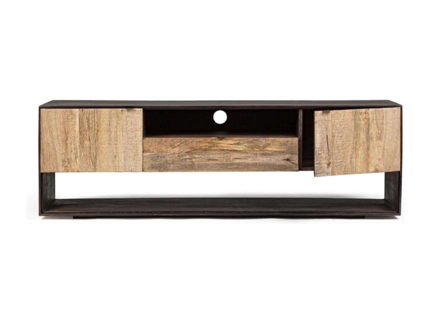 Meuble Tv design 2P bois bicolore | Manguier Kabir